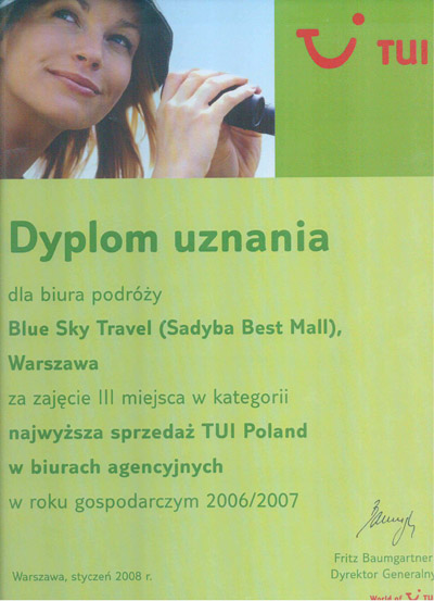 III miejsce w Polsce TUI!