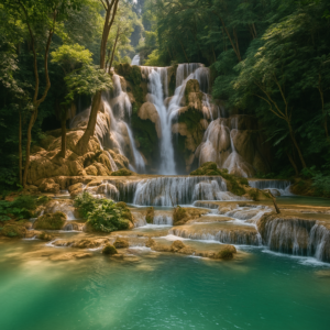 Kuang Si Falls, Loty do Laosu