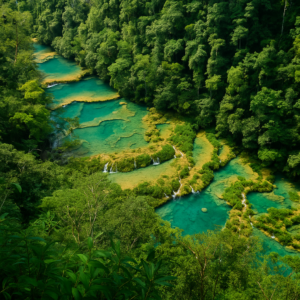 Semuc Champey, loty do Gwatemalii
