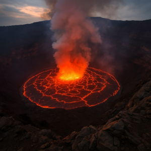 Nyiragongo – aktywny wulkan w Demokratycznej Republice Konga