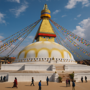 Boudhanath Stupa w Katmandu, loty do Nepalu