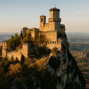 Zamek Guaita w San Marino, loty do San Marino