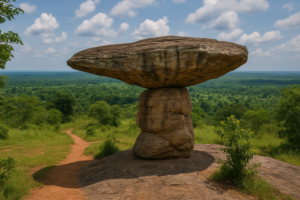 Umbrella Rock, loty do Ghany