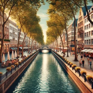 . Königsallee w Dusseldorfie